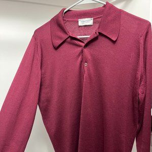 John Smedley merino polo sweater